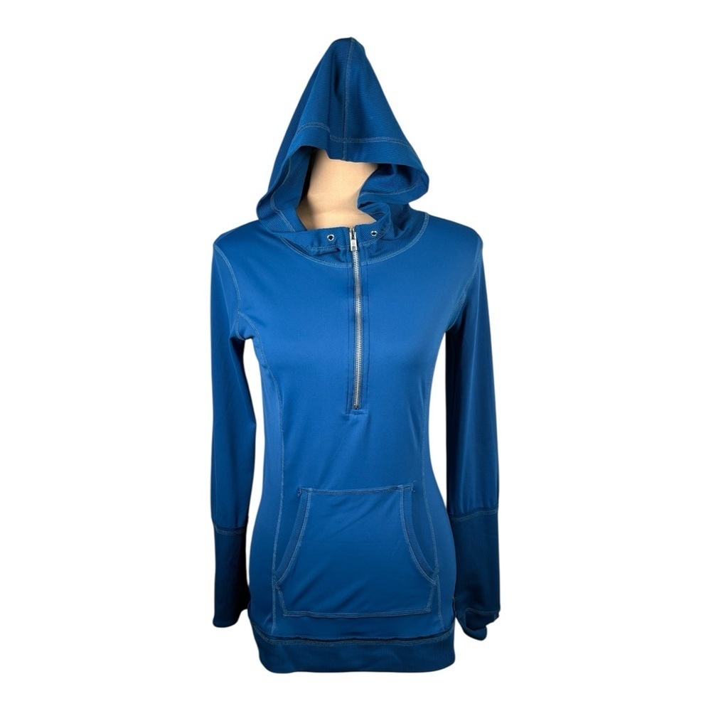Free People Movement Women's Adeline Half Zip Pullover in Moroccan Blue Small - Picture 2 of 10